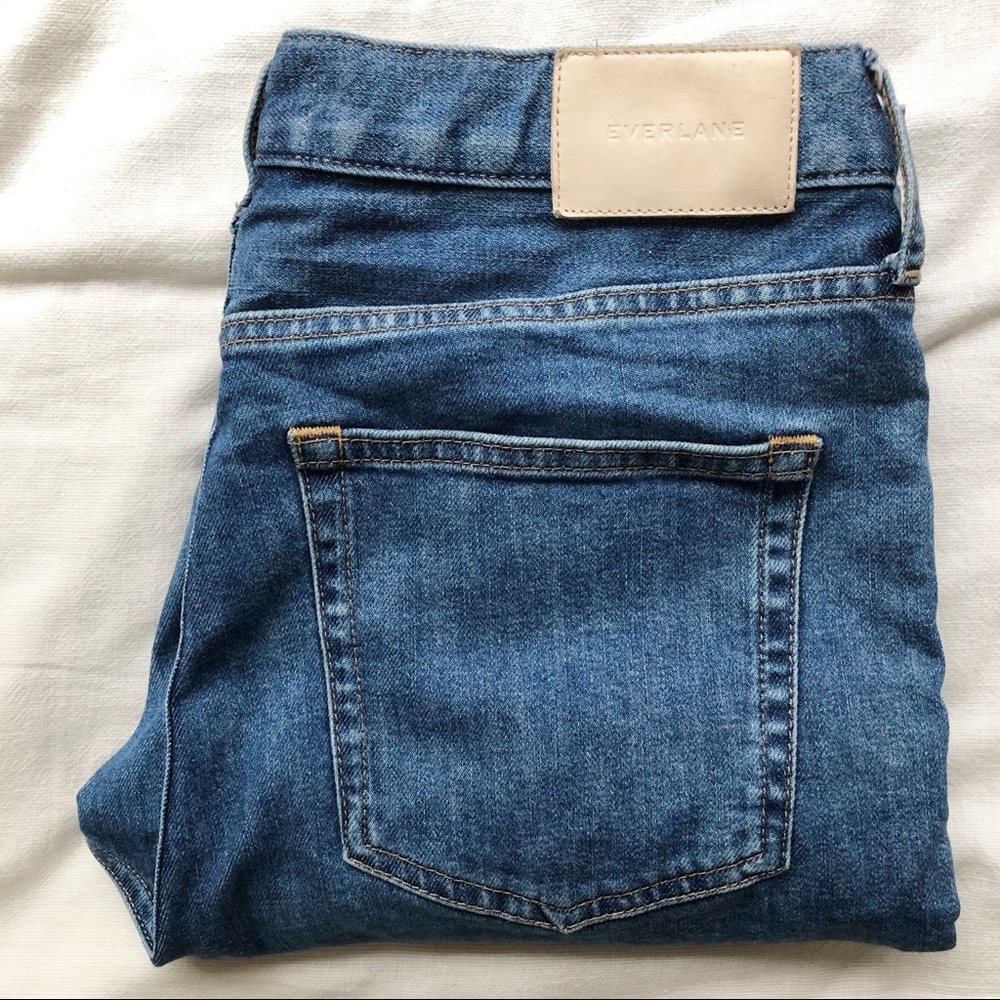 Everlane high-rise skinny jean mid-blue